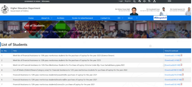List Of Student